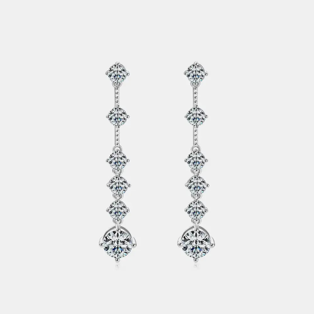 4 Carat Moissanite 925 Sterling Silver Earrings - SmileBen