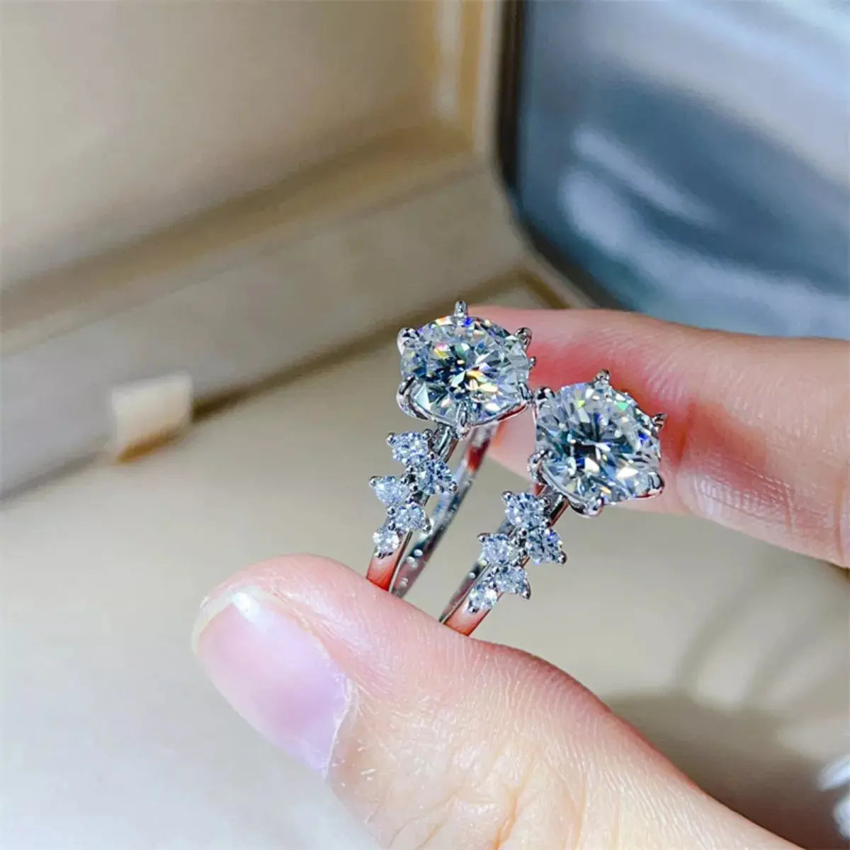 3 Carat Moissanite 925 Sterling Silver Ring - SmileBen