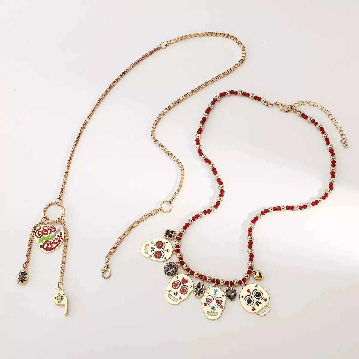 18K Gold-Plated Halloween Charm Necklace