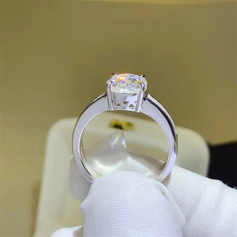 3 Carat Moissanite 925 Sterling Silver Ring - SmileBen