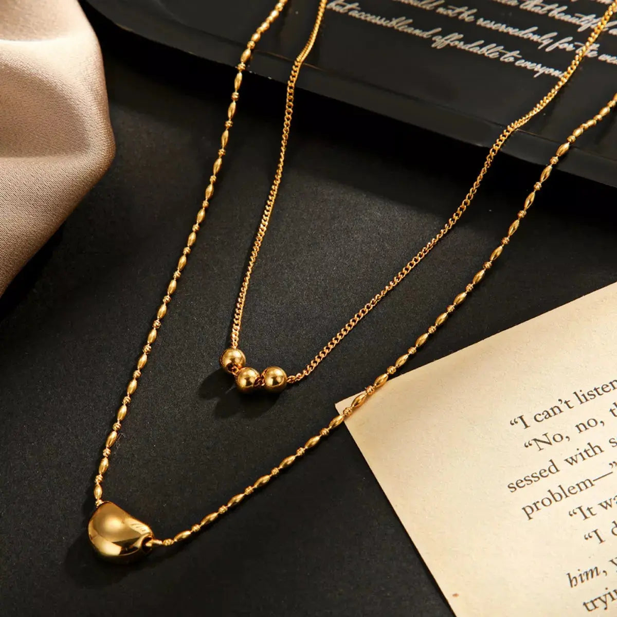 18K Gold-Plated Double Layered Necklace - SmileBen