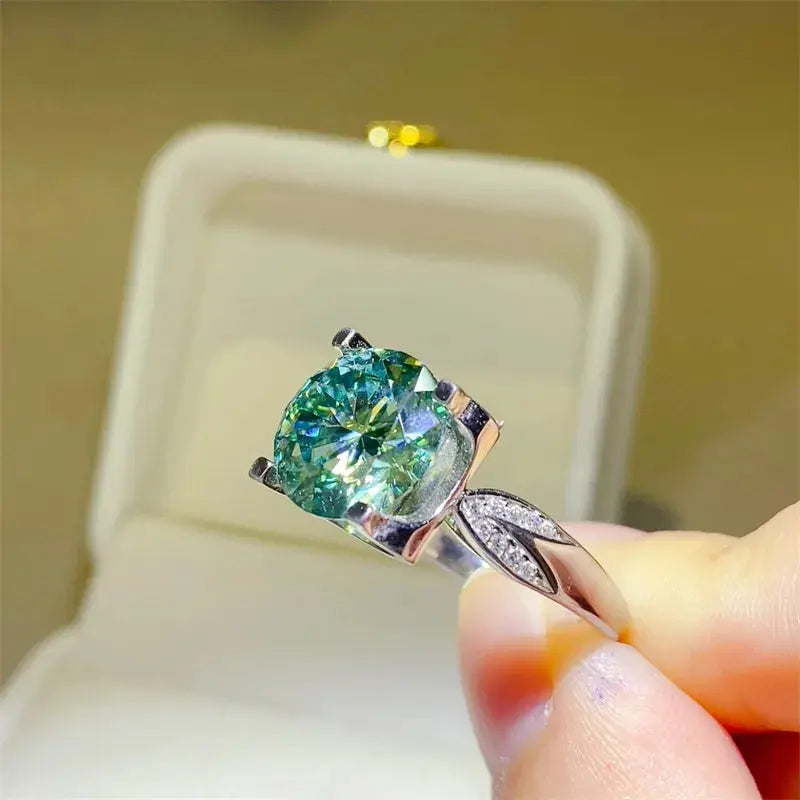 5 Carat Moissanite Zircon 925 Sterling Silver Ring - SmileBen