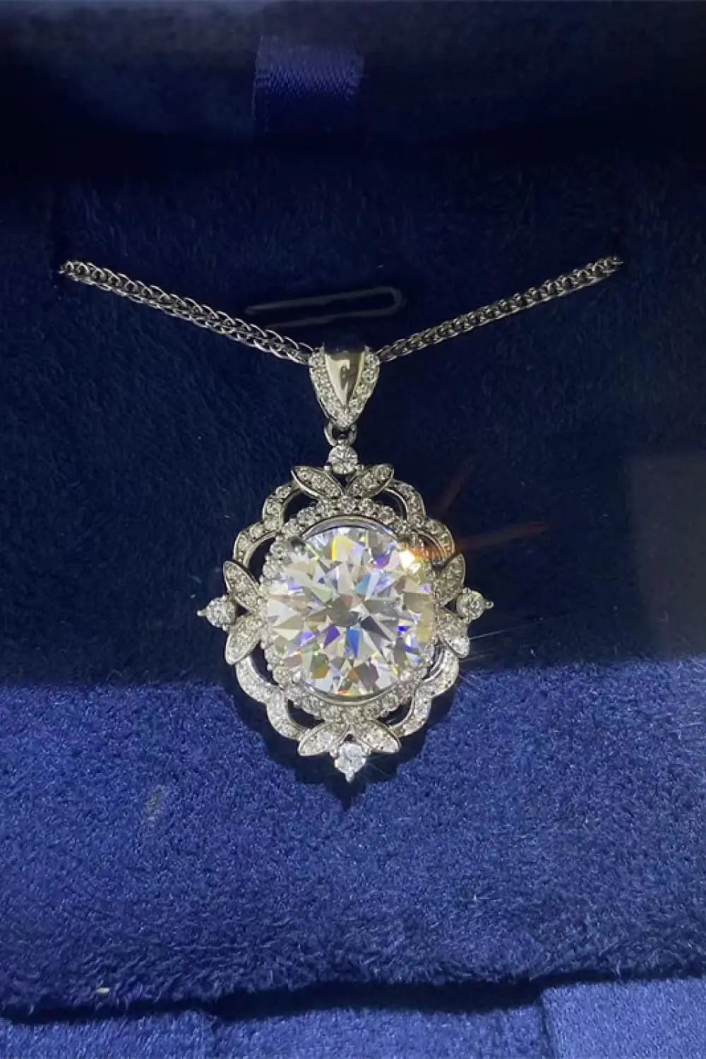 5 Carat Moissanite 925 Sterling Silver Necklace - SmileBen