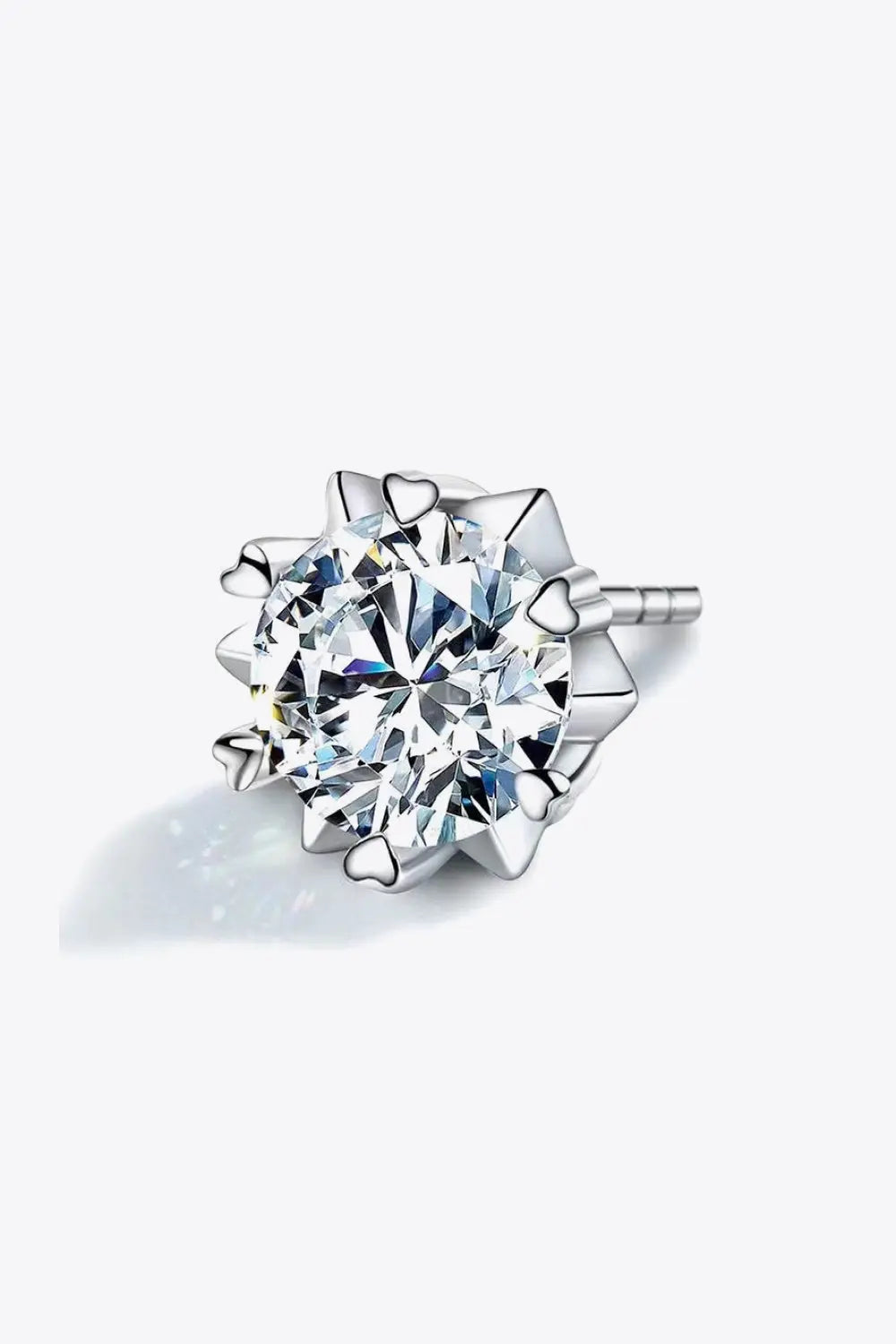 Stuck On You 4 Carat Moissanite Stud Earrings - SmileBen