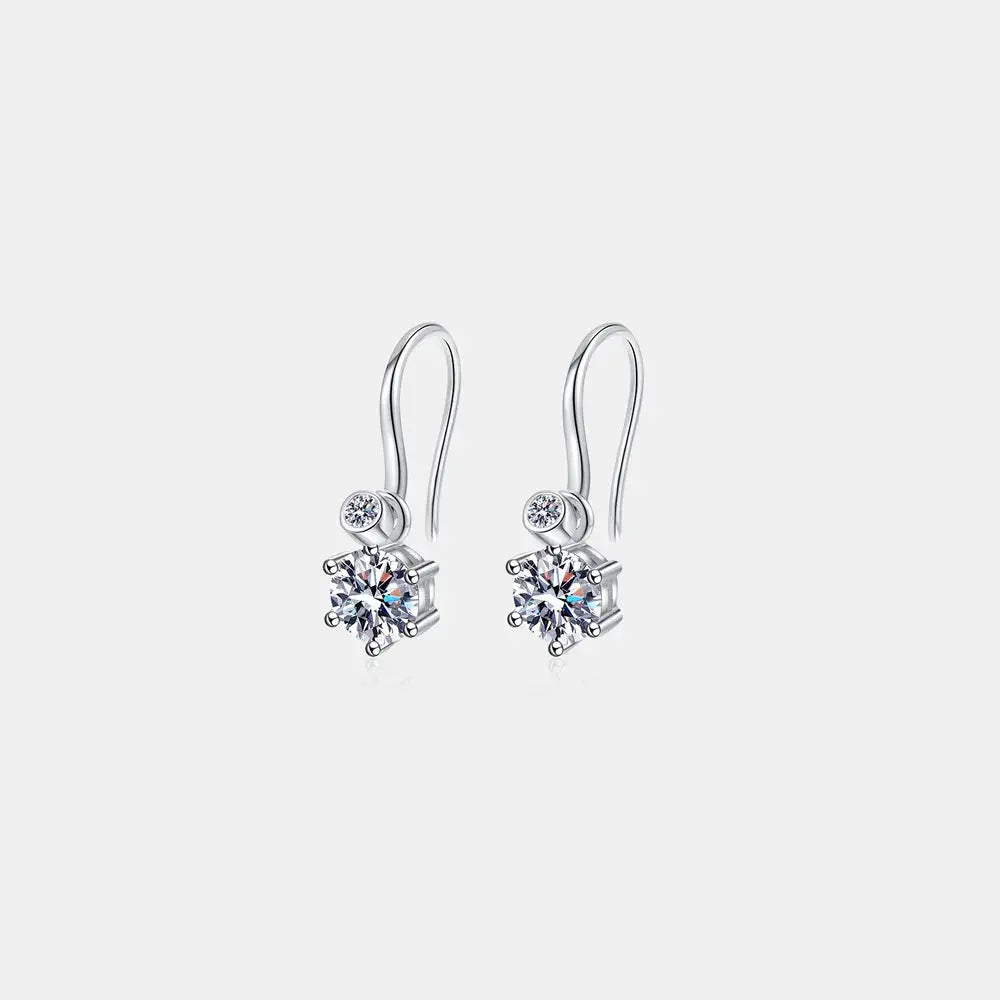 2 Carat Moissanite 925 Sterling Silver Earrings - SmileBen