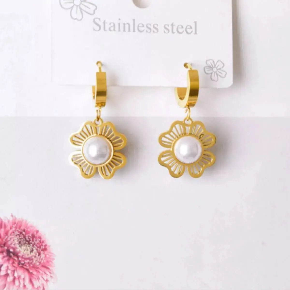 18K Gold-Plated Flower Jewelry Set - SmileBen