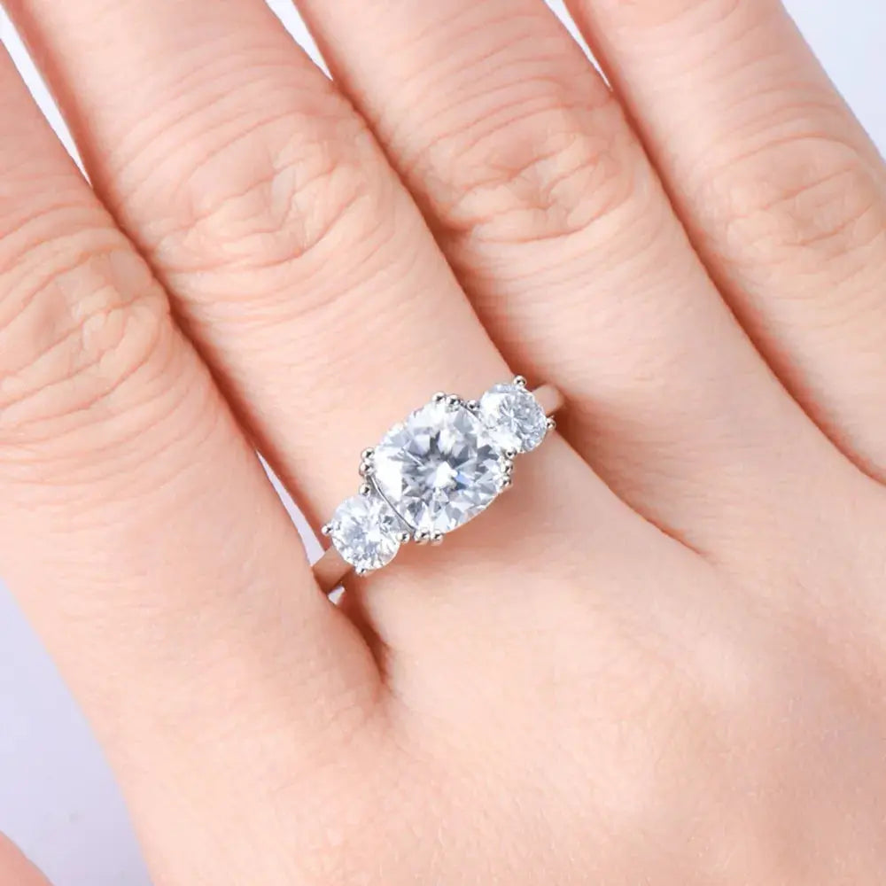 3.5 Carat Moissanite 925 Sterling Silver Ring - SmileBen