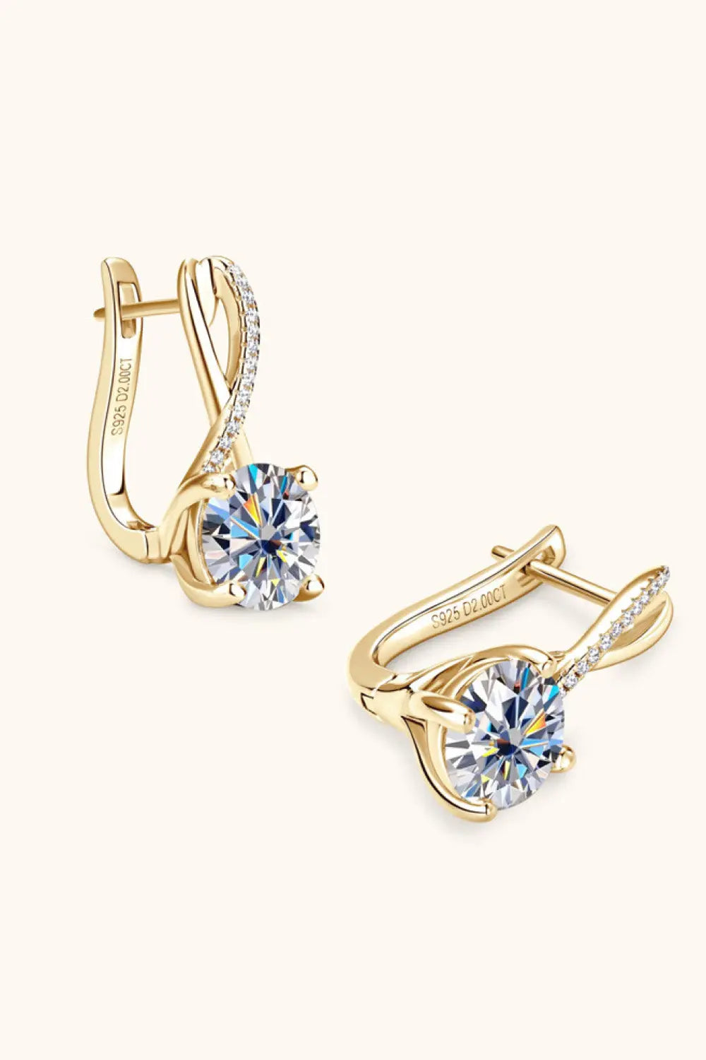 4 Carat Moissanite 925 Sterling Silver Earrings - SmileBen