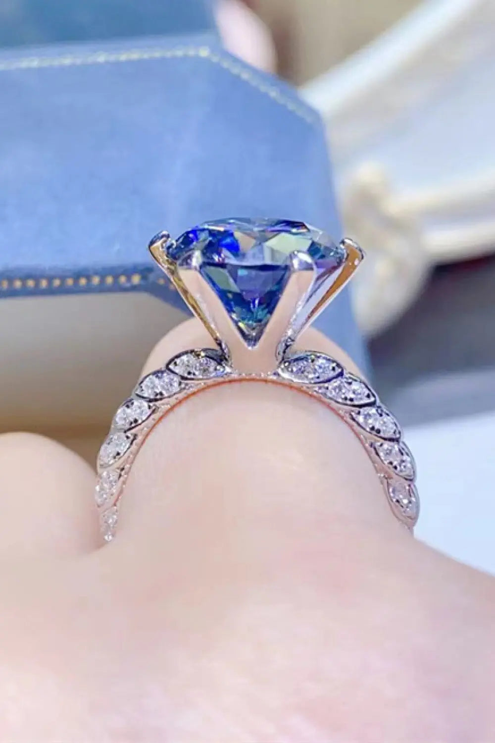 5 Carat Moissanite 925 Sterling Silver Ring - SmileBen