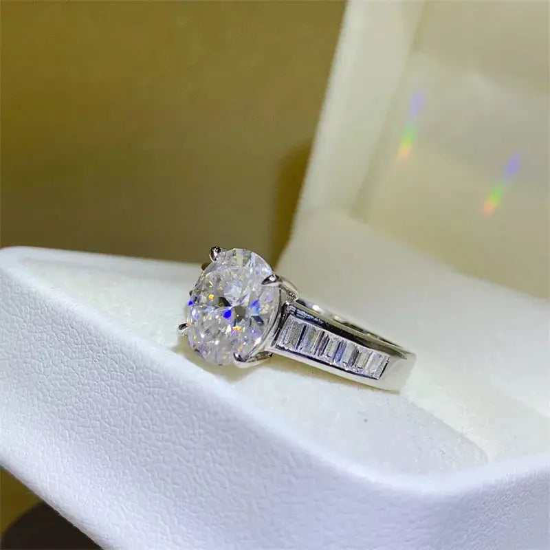 3 Carat Moissanite 925 Sterling Silver Ring - SmileBen