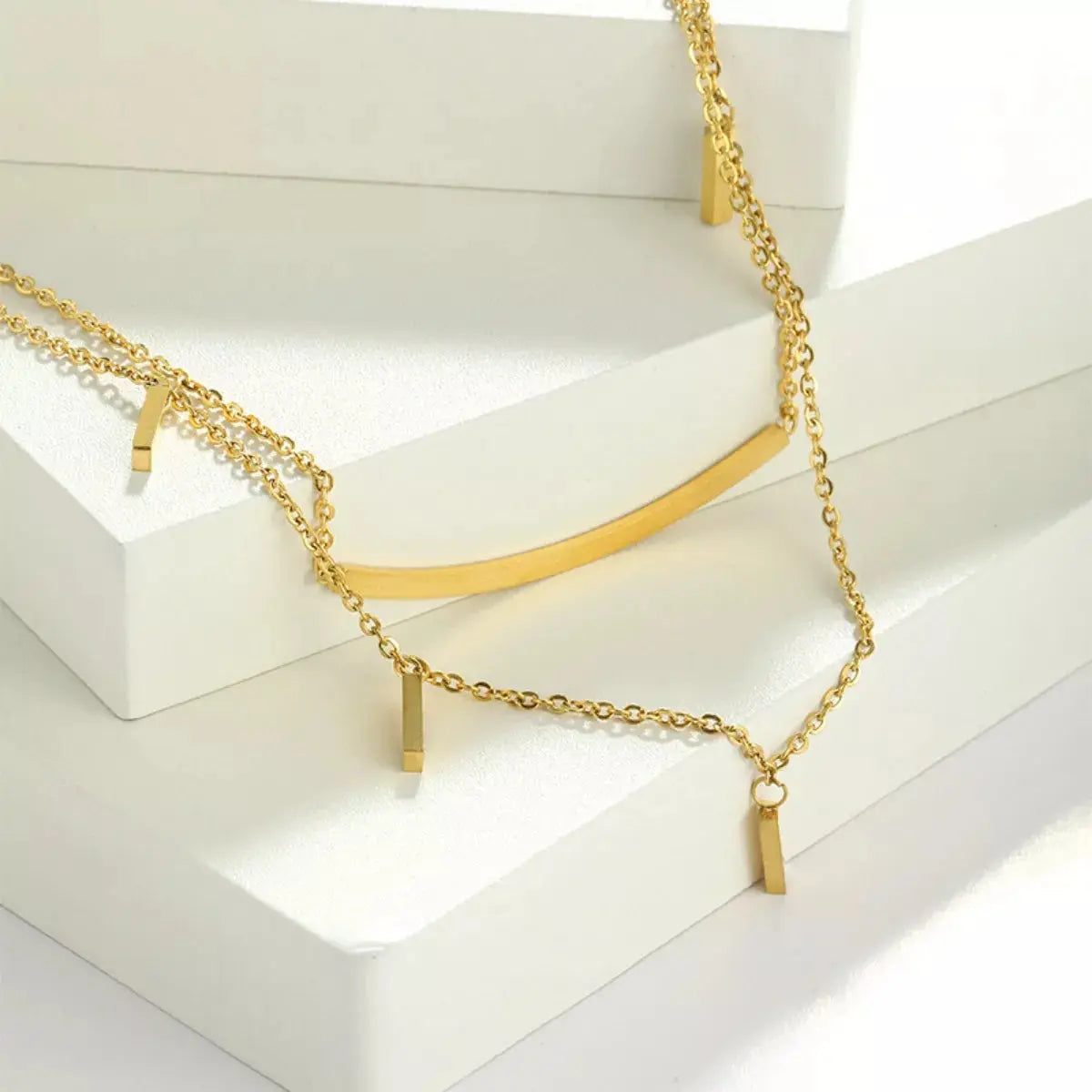 18K Gold-Plated Double Layered Necklace - SmileBen