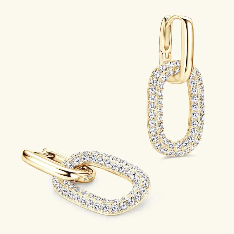 2.16 Carat Moissanite 925 Sterling Silver Earrings - SmileBen