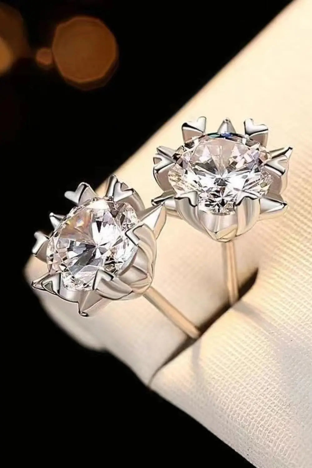 Stuck On You 4 Carat Moissanite Stud Earrings - SmileBen