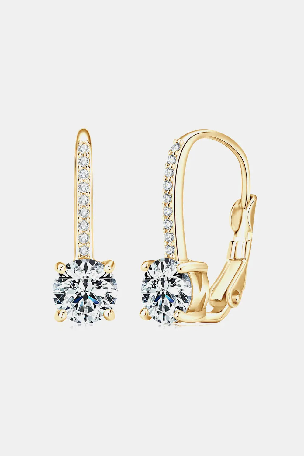 2 Carat Moissanite 925 Sterling Silver Earrings - SmileBen