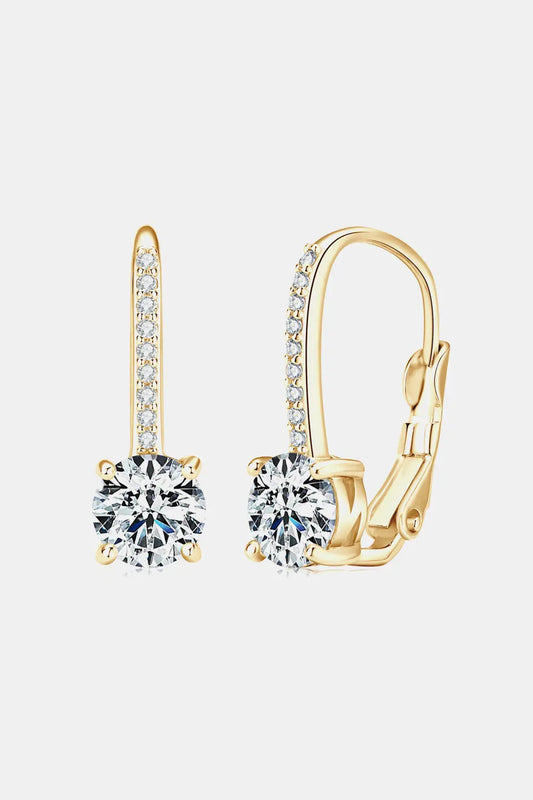 2 Carat Moissanite 925 Sterling Silver Earrings - SmileBen