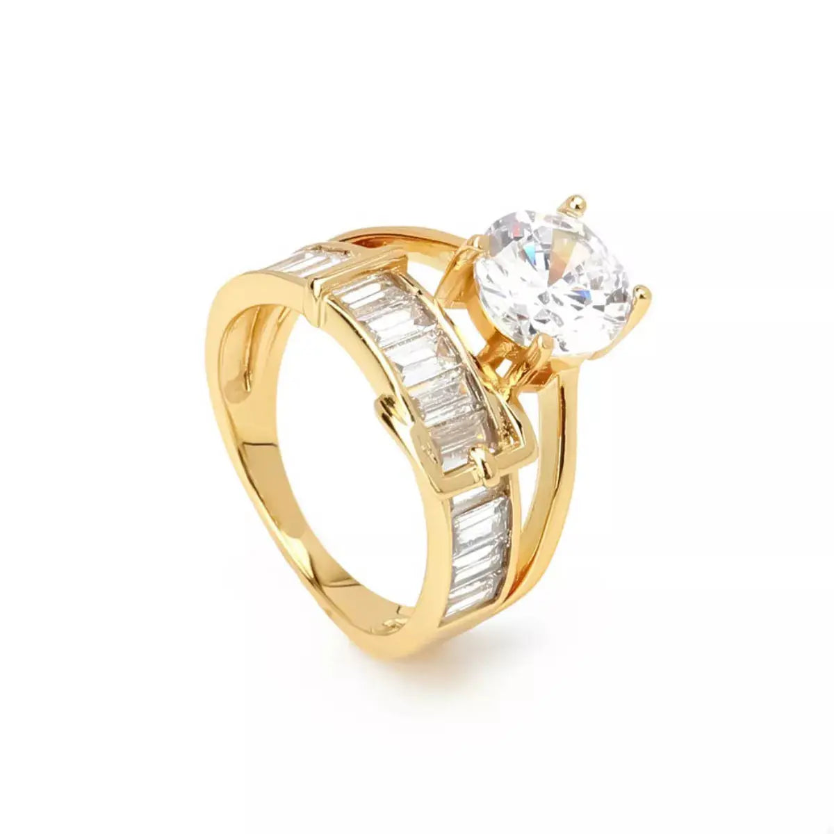 18K Gold-Plated Zircon Ring - SmileBen