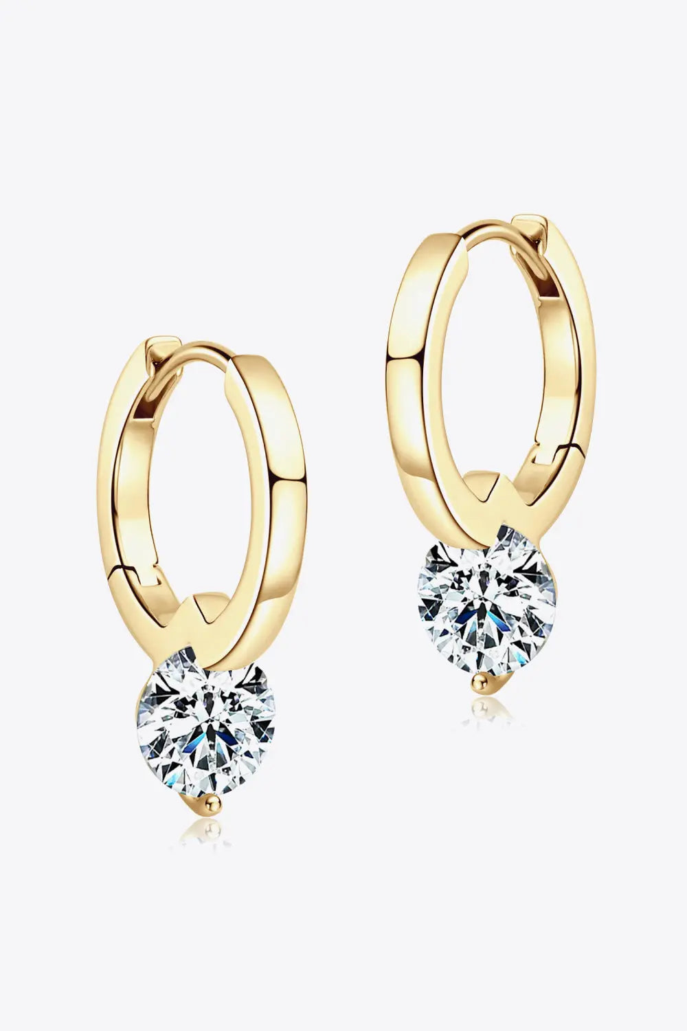 2 Carat Moissanite 925 Sterling Silver Drop Earrings - SmileBen
