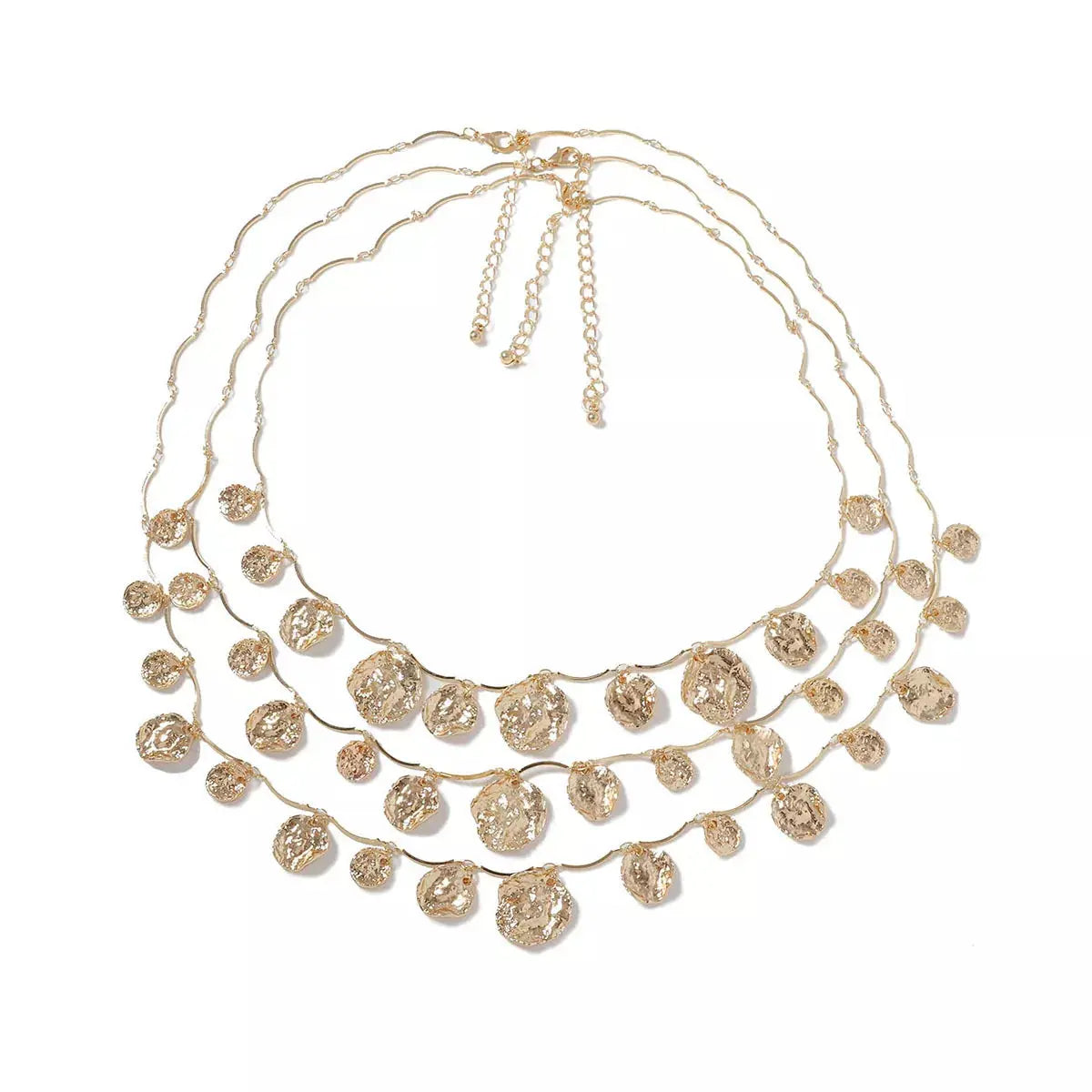 3-Piece 18K Gold-Plated Zinc Alloy Necklace - SmileBen