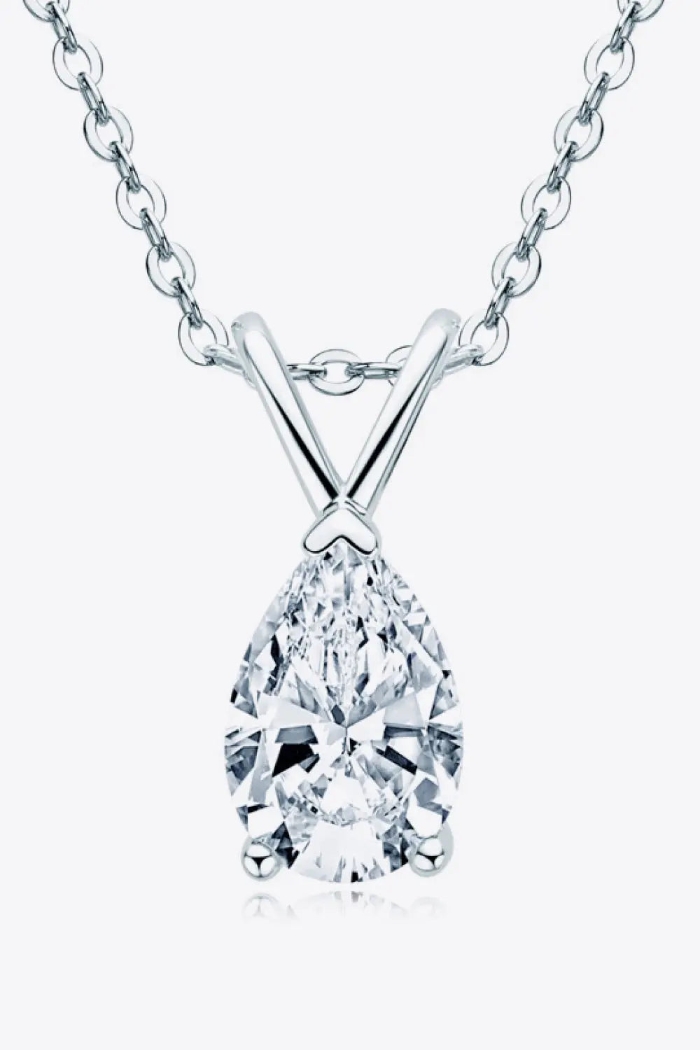 1.5 Carat Moissanite Pendant 925 Sterling Silver Necklace - SmileBen