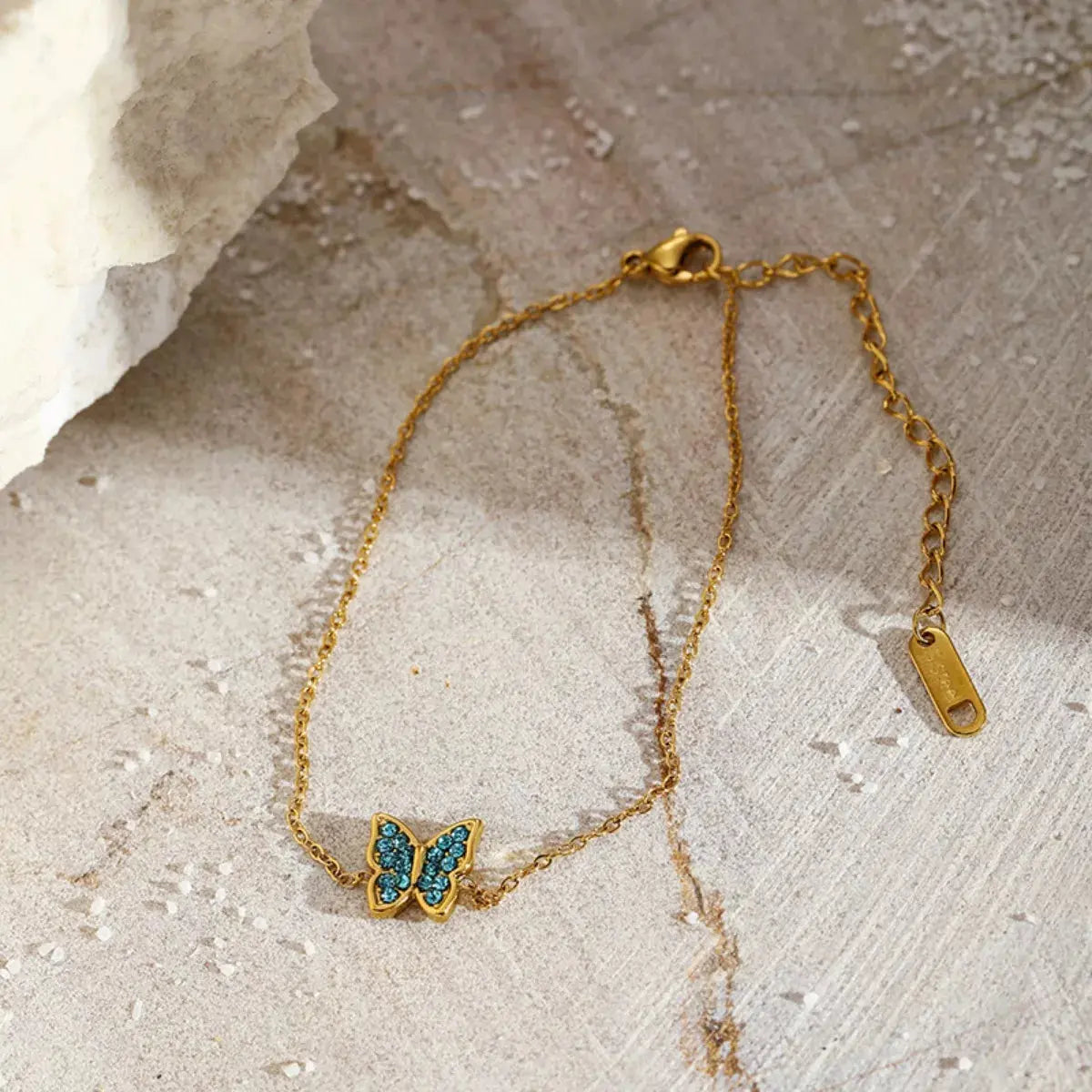 18K Gold-Plated Butterfly Adjustable Bracelet - SmileBen