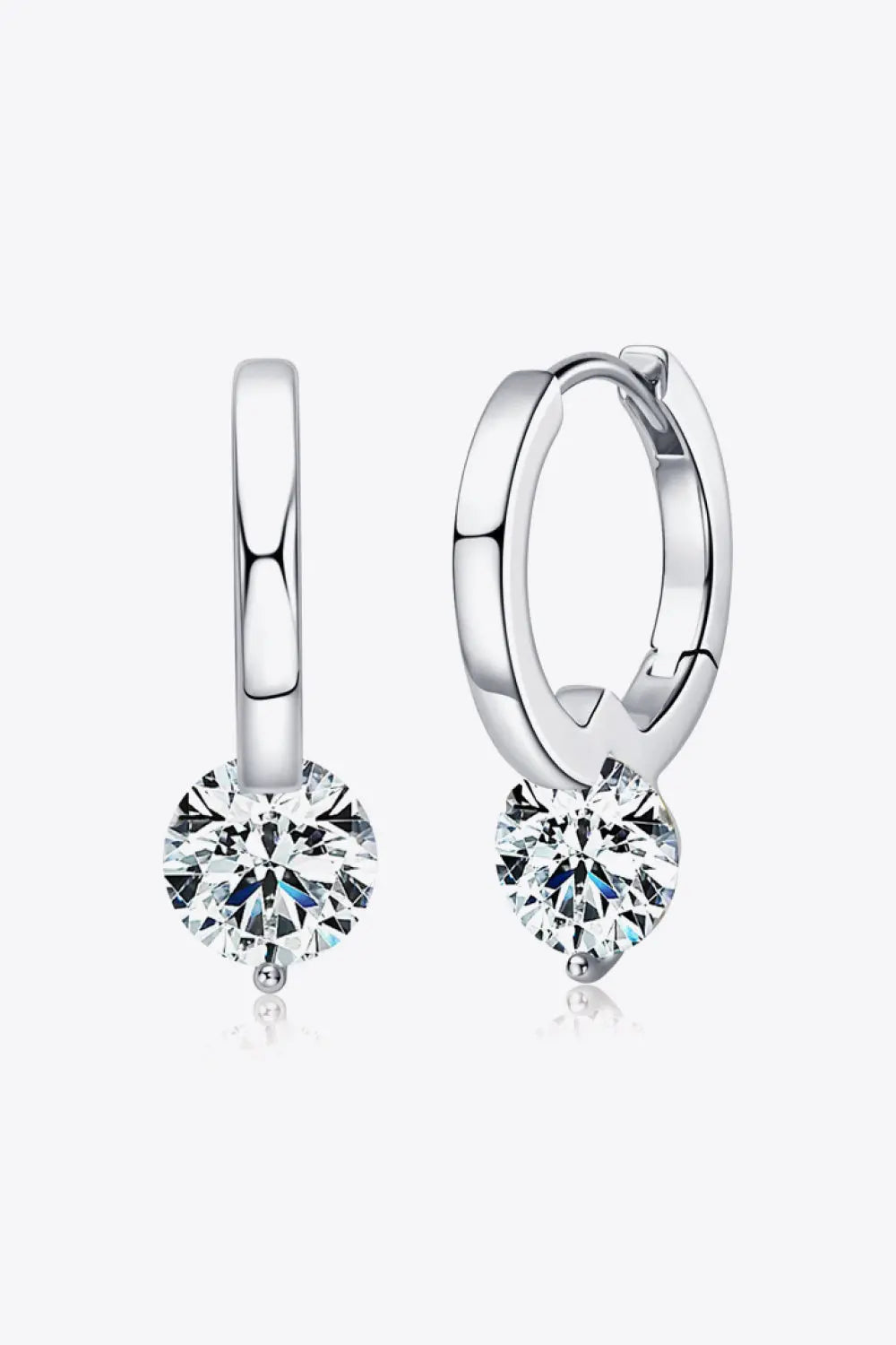 2 Carat Moissanite 925 Sterling Silver Drop Earrings - SmileBen