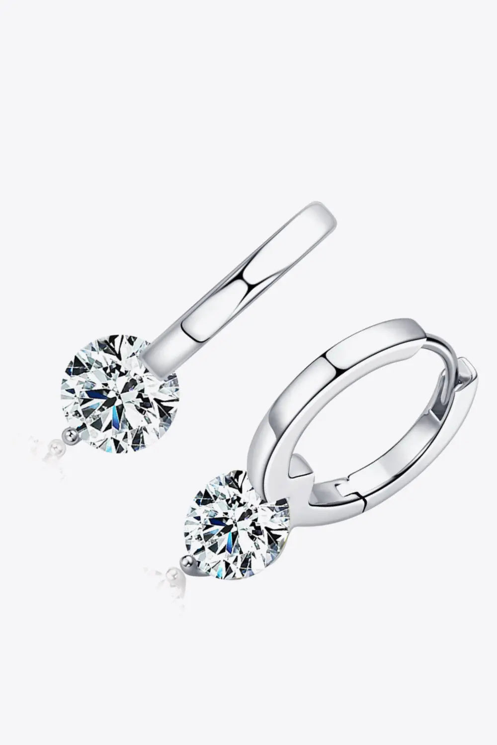 2 Carat Moissanite 925 Sterling Silver Drop Earrings - SmileBen