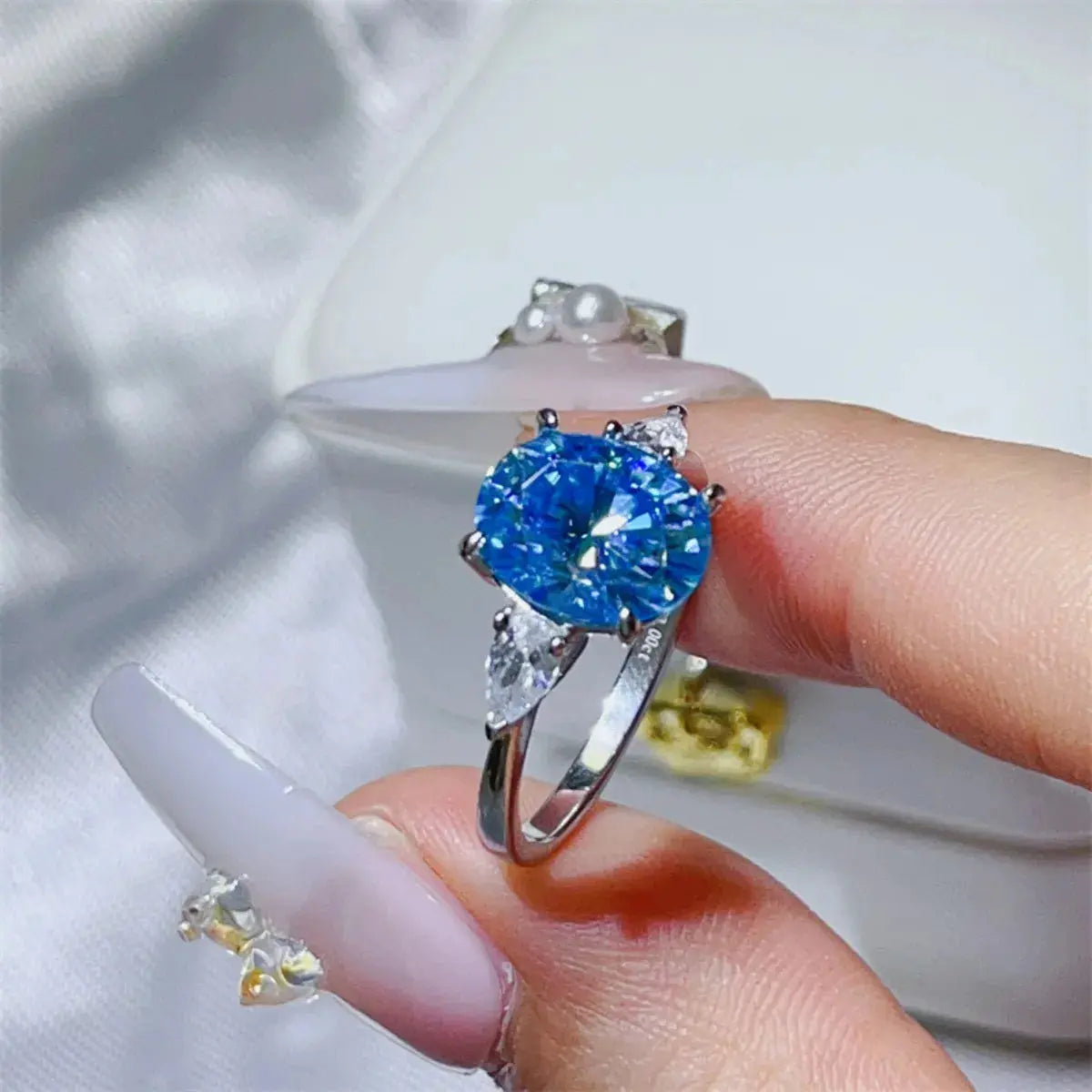 3 Carat Moissanite 925 Sterling Silver Ring - SmileBen