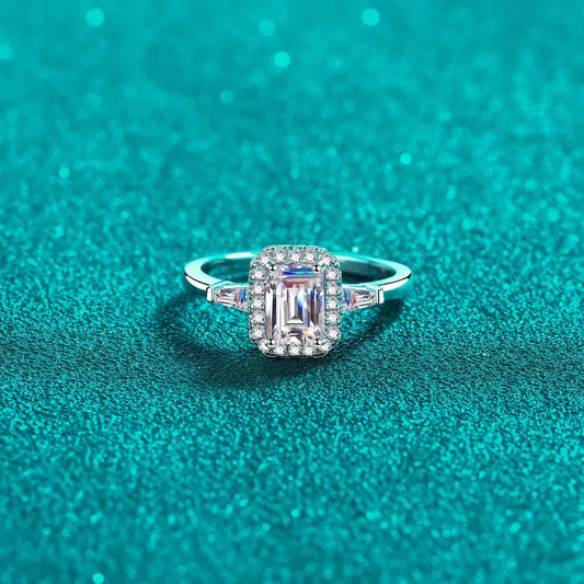 1 Carat Moissanite 925 Sterling Silver Ring - SmileBen