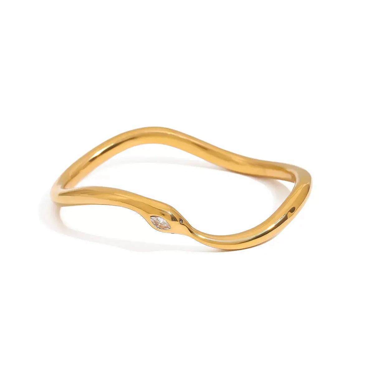 18K Gold-Plated Wave Bracelet - SmileBen