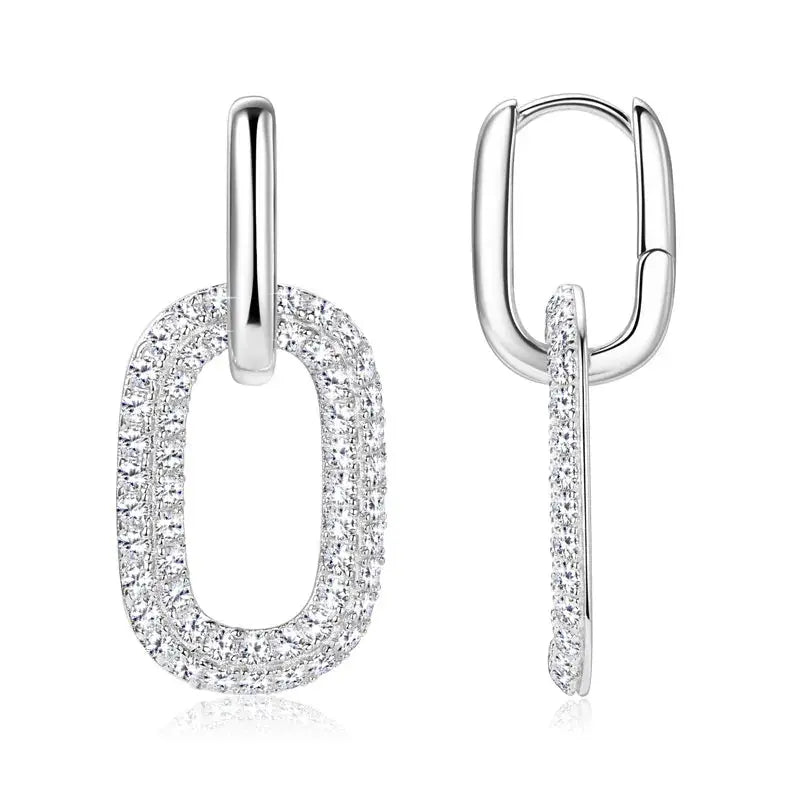 2.16 Carat Moissanite 925 Sterling Silver Earrings - SmileBen
