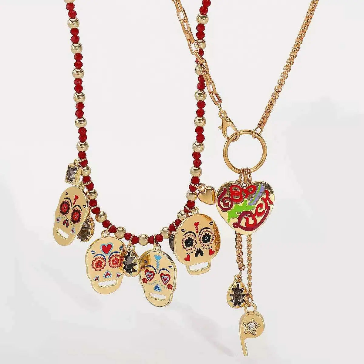 18K Gold-Plated Halloween Charm Necklace