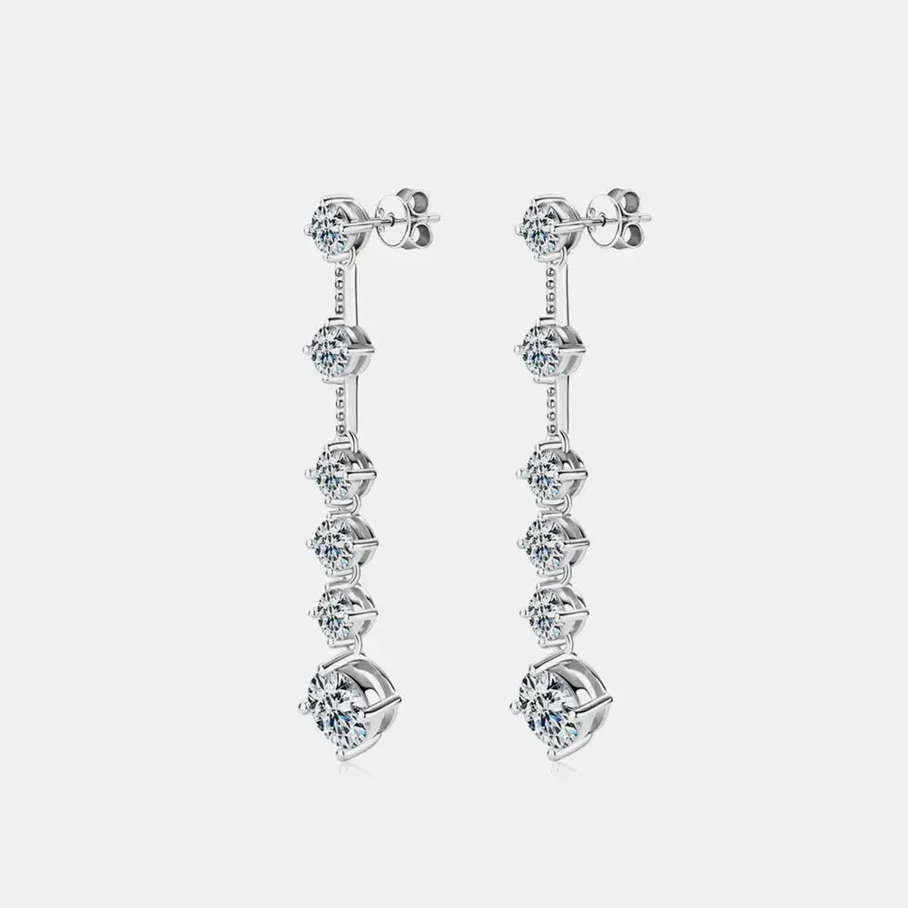 4 Carat Moissanite 925 Sterling Silver Earrings - SmileBen