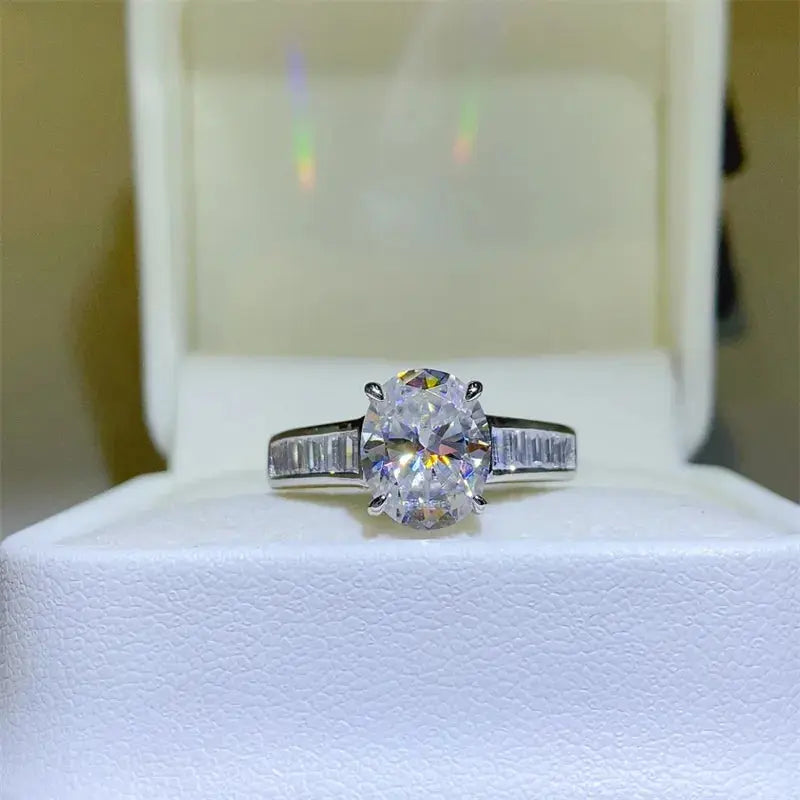 3 Carat Moissanite 925 Sterling Silver Ring - SmileBen