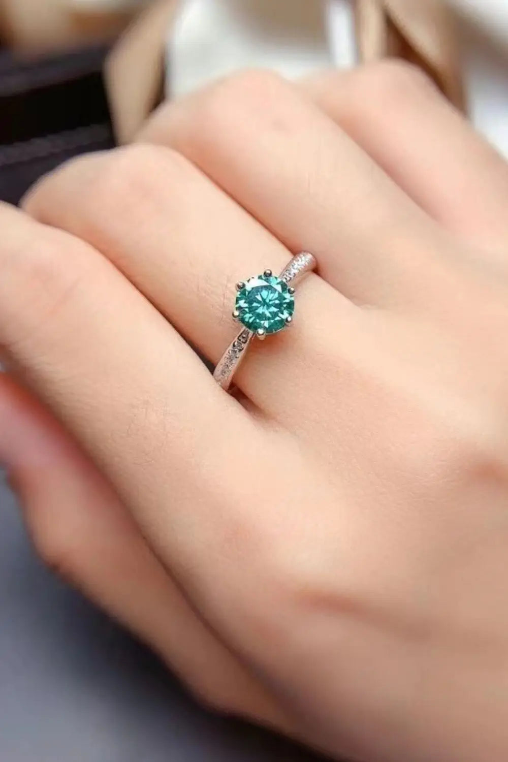 All For You 2 Carat Moissanite 925 Sterling Silver Ring - SmileBen