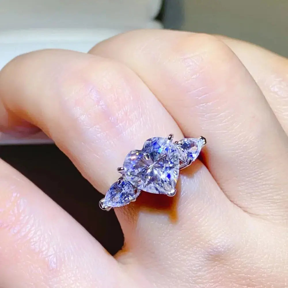 3 Carat Moissanite 925 Sterling Silver Ring - SmileBen