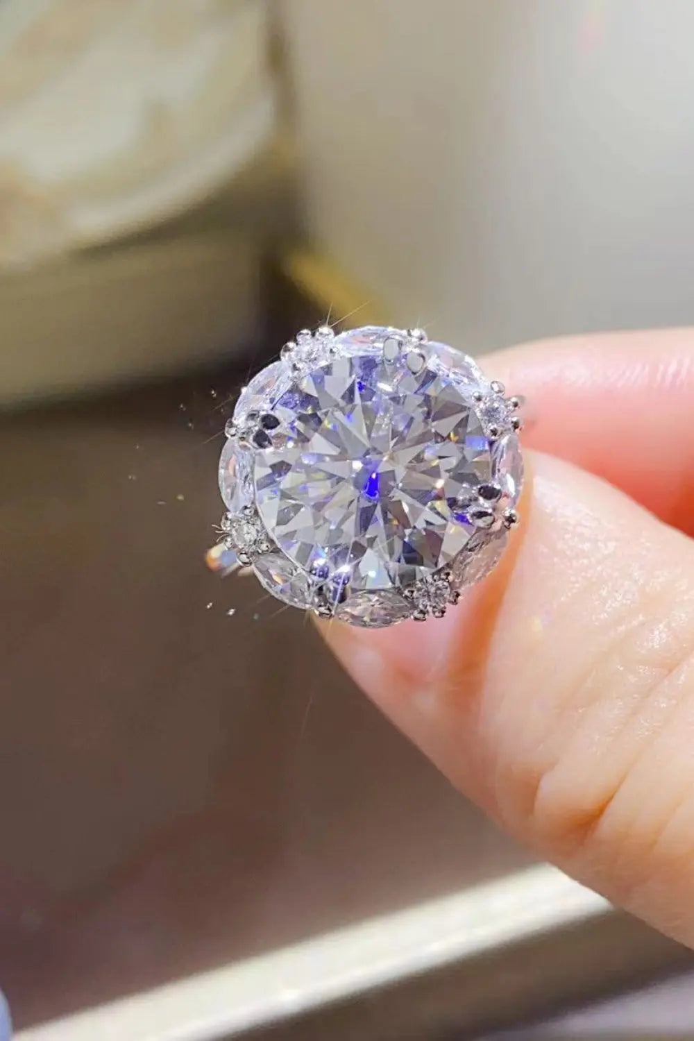 5 Carat Moissanite 925 Sterling Silver Ring - SmileBen