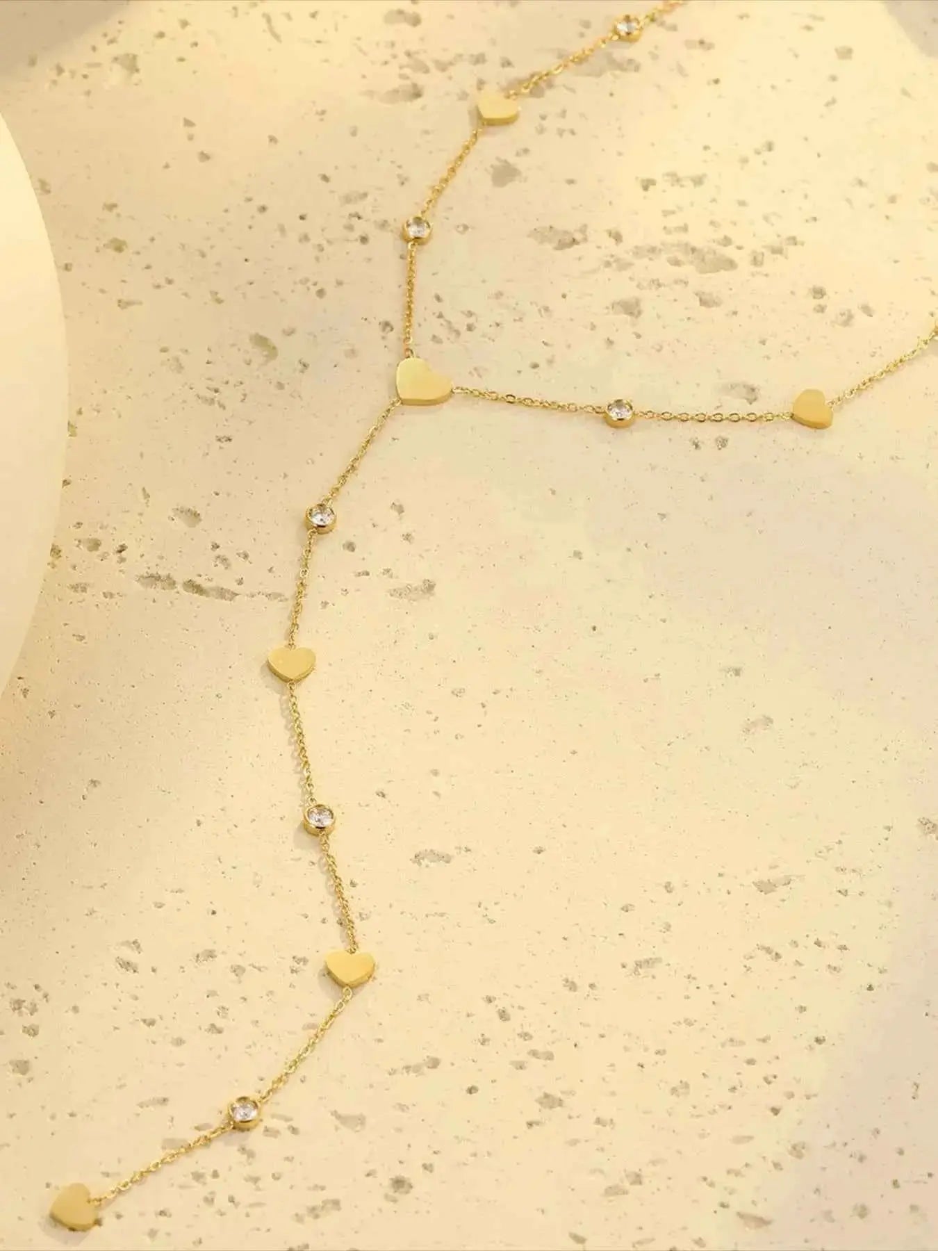 18K Gold-Plated Heart Zircon Necklace