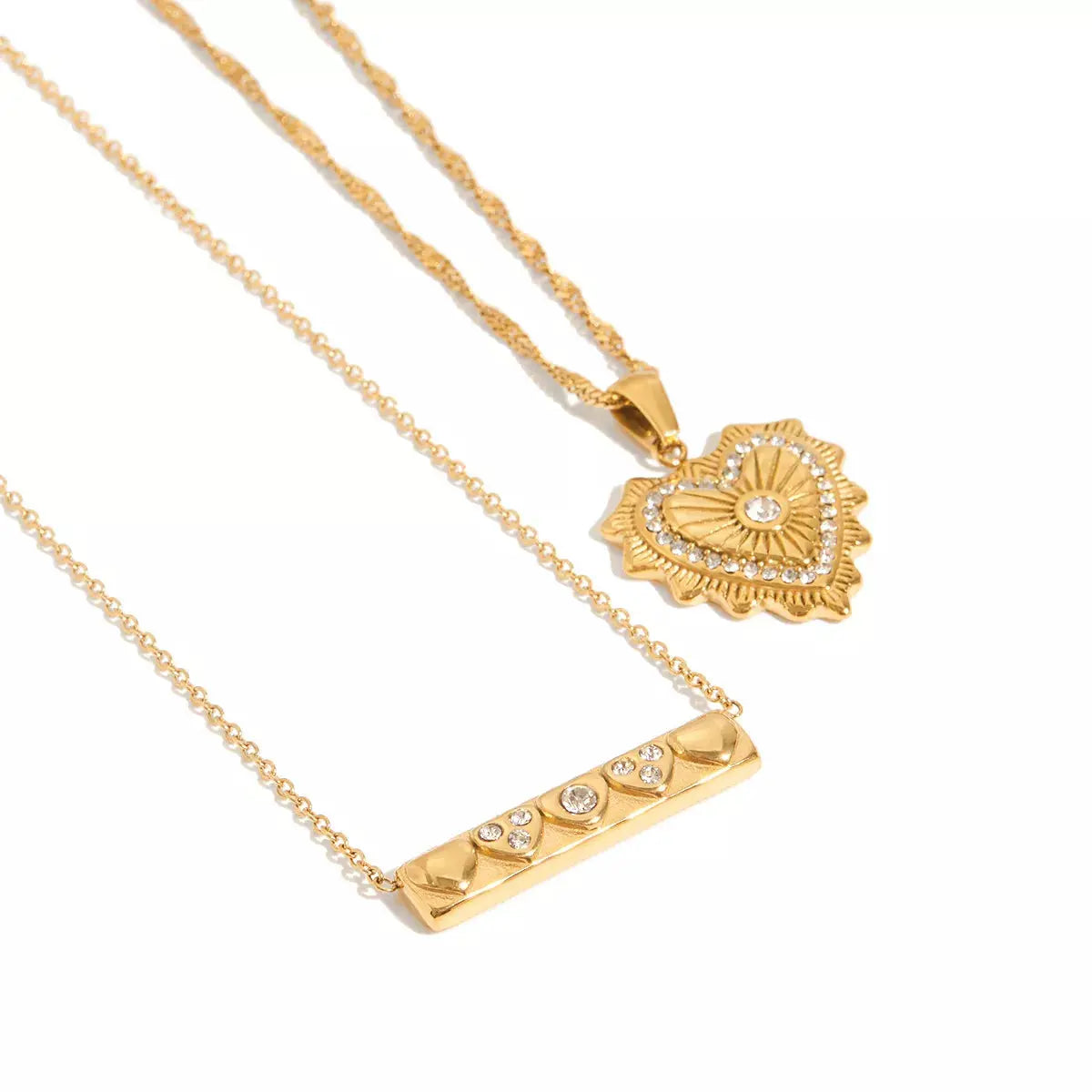 18K Gold-Plated Zircon Pendant Necklace - SmileBen
