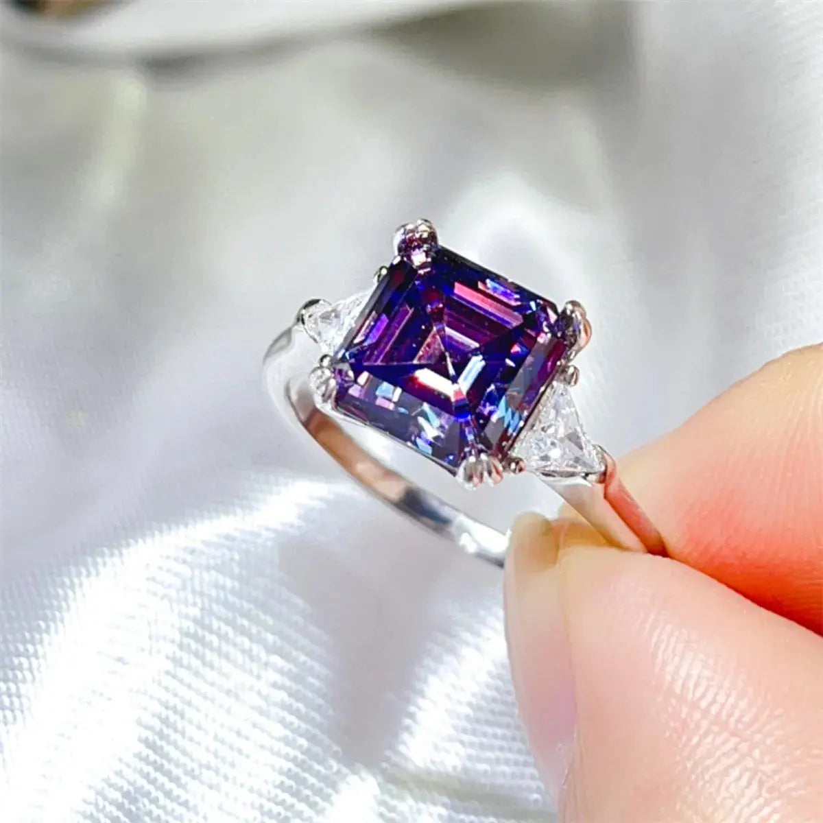 3 Carat Moissanite 925 Sterling Silver Ring - SmileBen