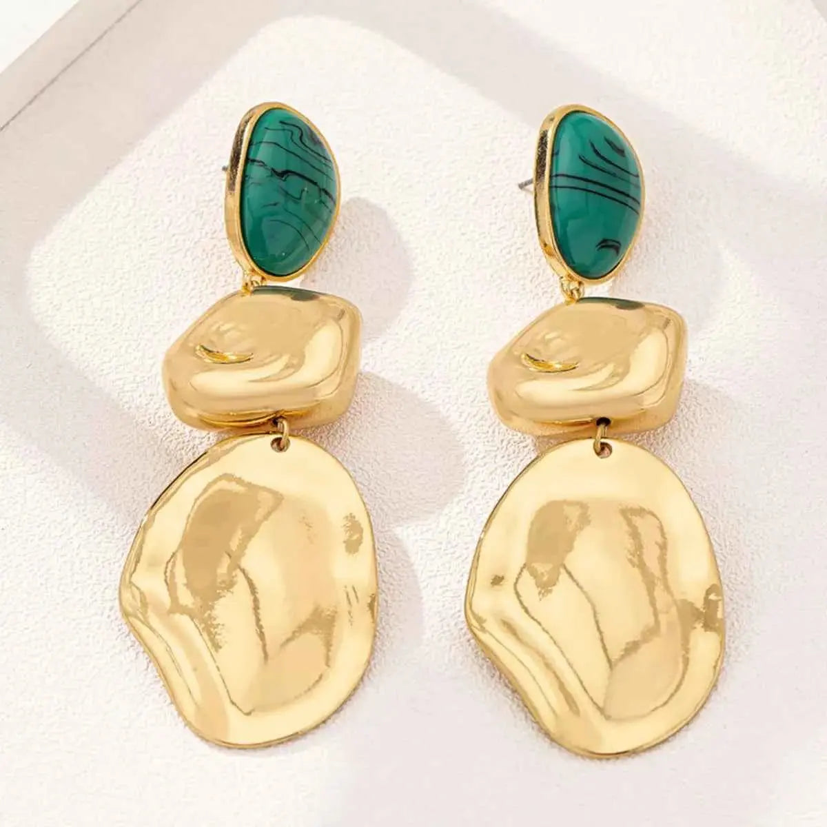 18K Gold-Plated Alloy Drop Earrings - SmileBen