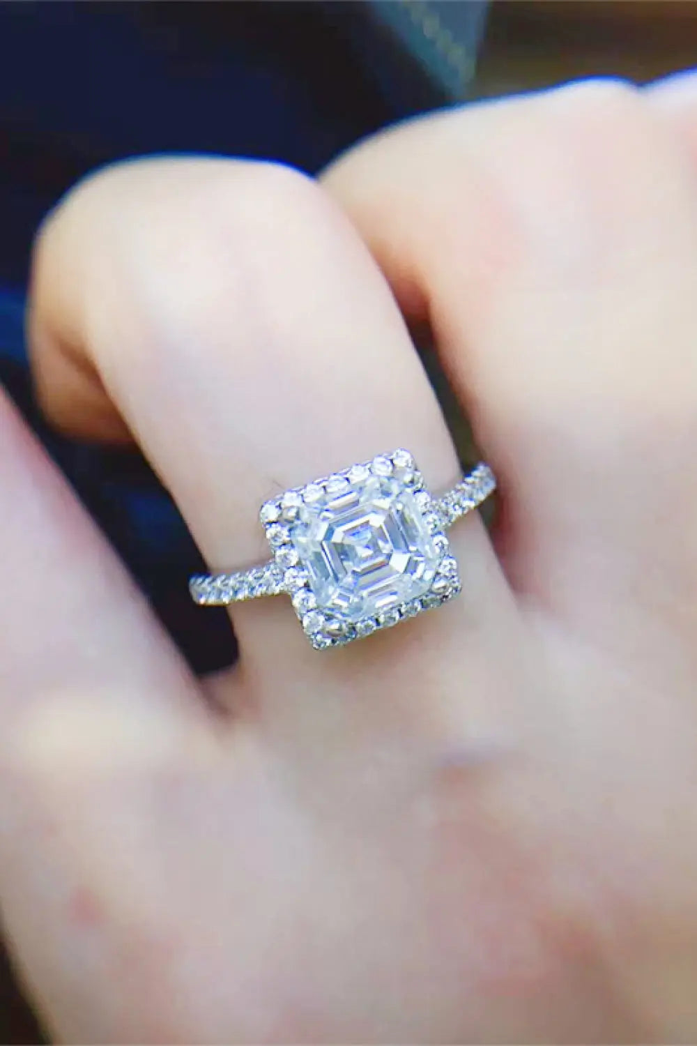 2 Carat Moissanite 925 Sterling Silver Ring - SmileBen