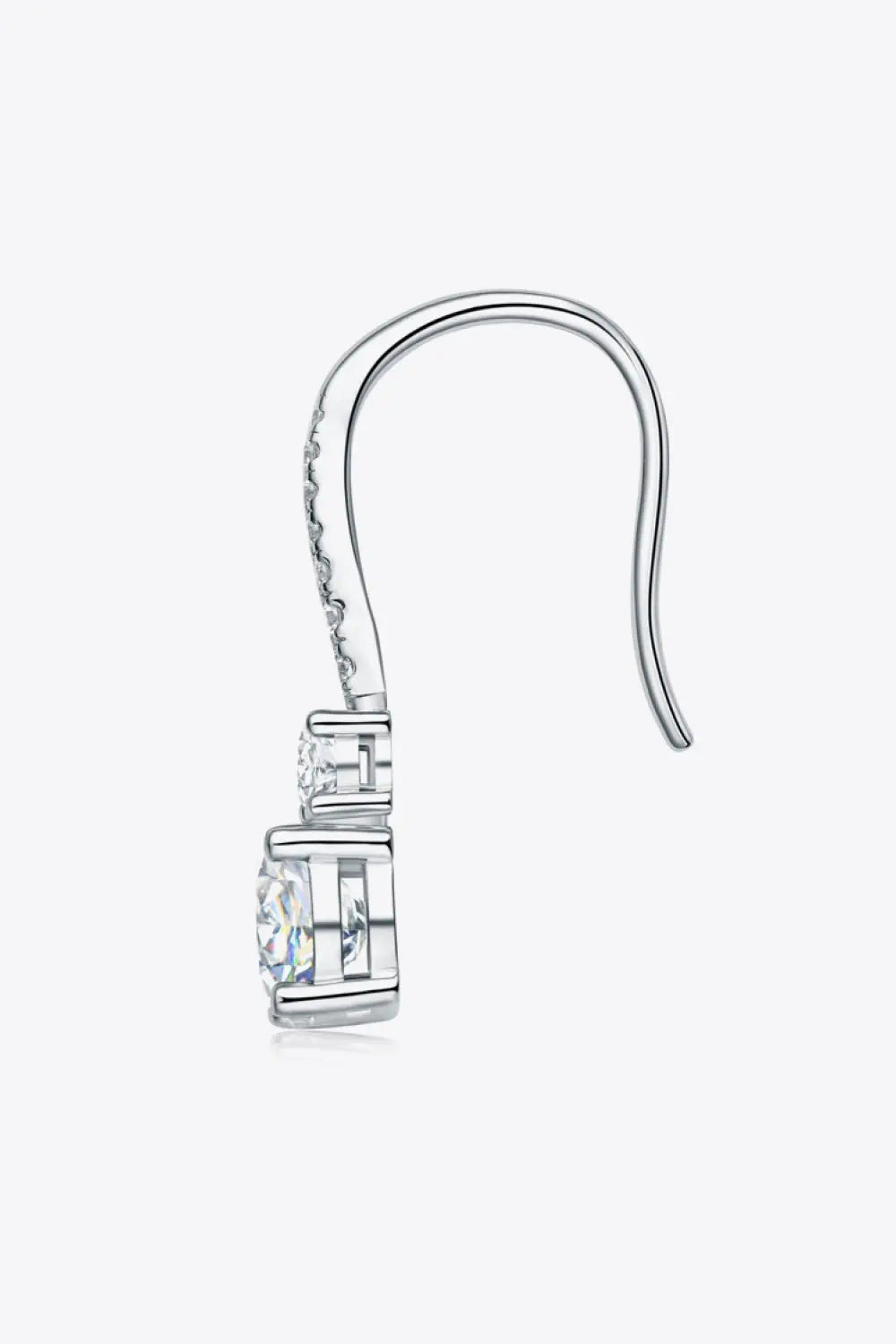2 Carat Moissanite 925 Sterling Silver Drop Earrings - SmileBen