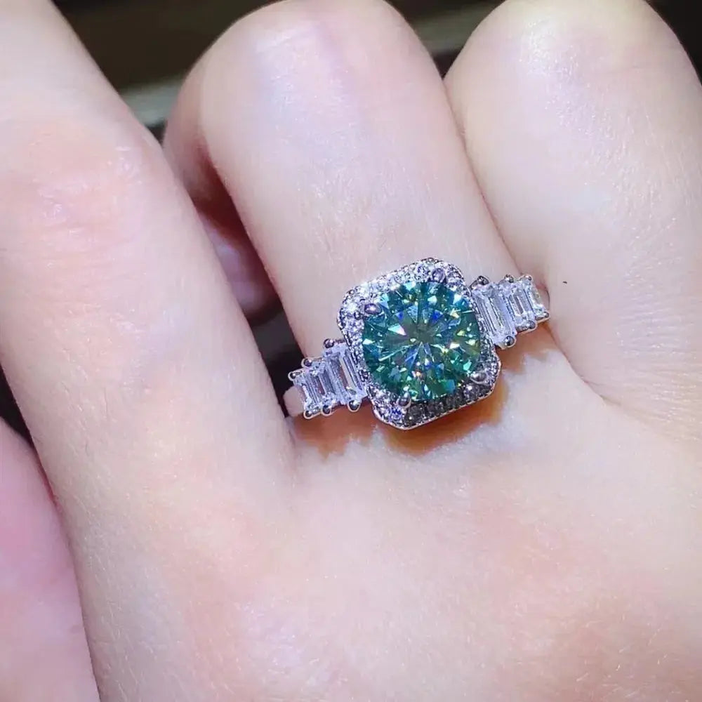 3 Carat Moissanite 925 Sterling Silver Ring - SmileBen
