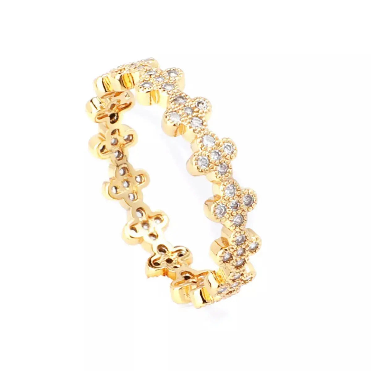 18K Gold-Plated Zircon Ring - SmileBen