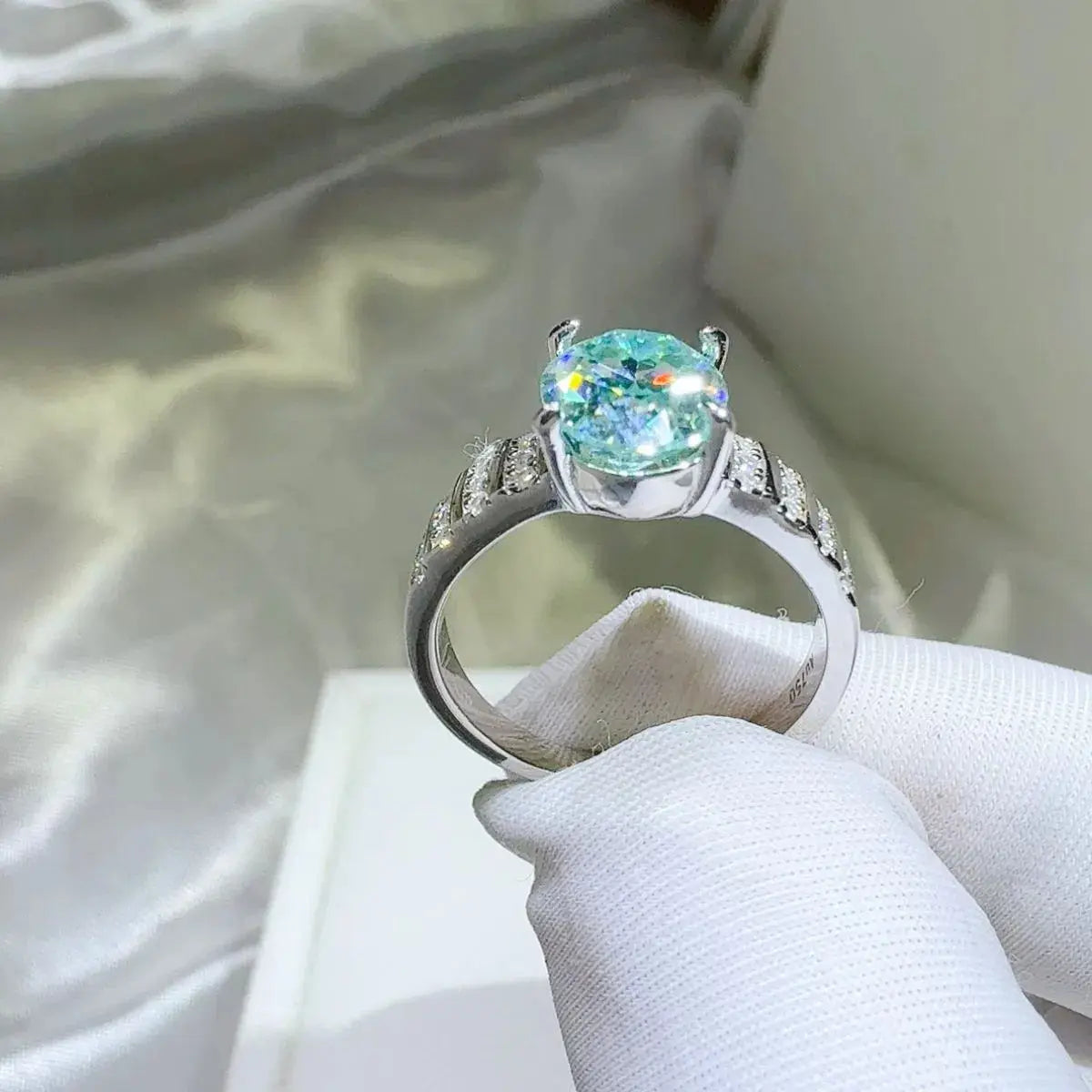 2 Carat Moissanite 925 Sterling Silver Ring - SmileBen