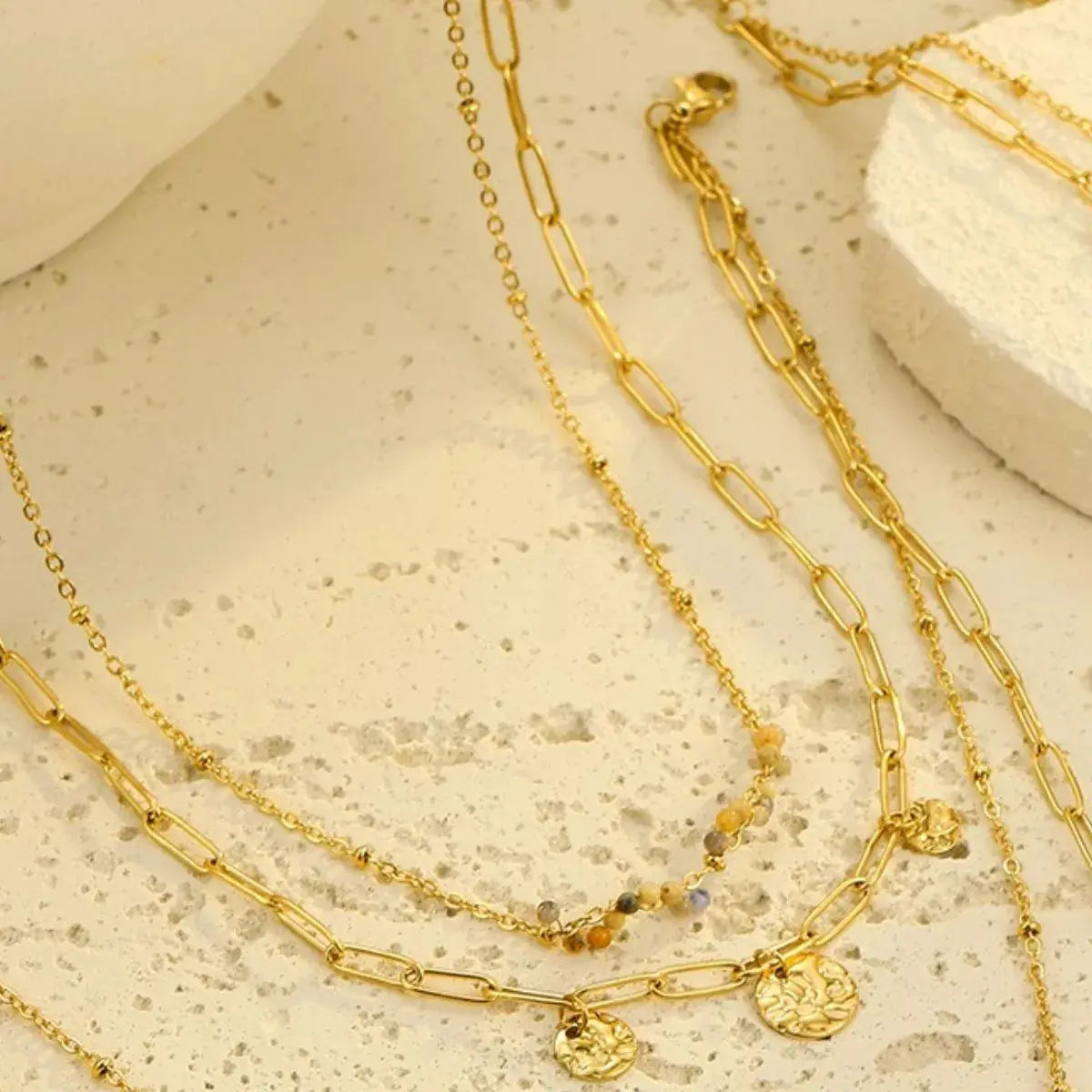 18K Gold-Plated Double-Layered Necklace - SmileBen