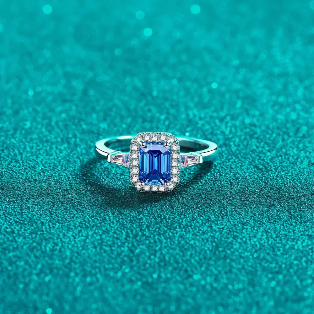 1 Carat Moissanite 925 Sterling Silver Ring - SmileBen