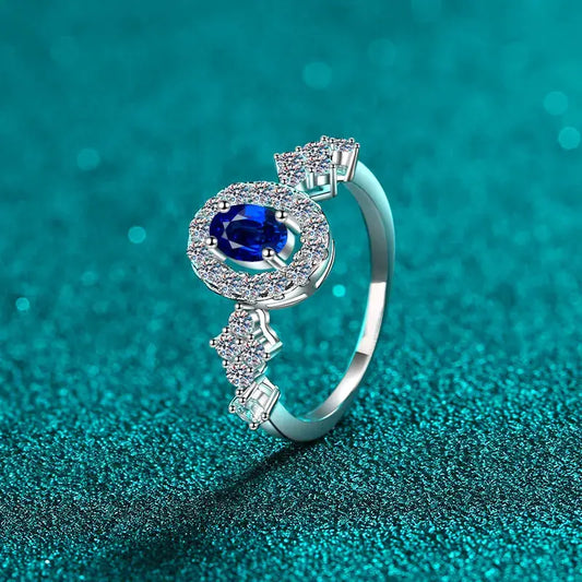 925 Sterling Silver Moissanite Ring - SmileBen
