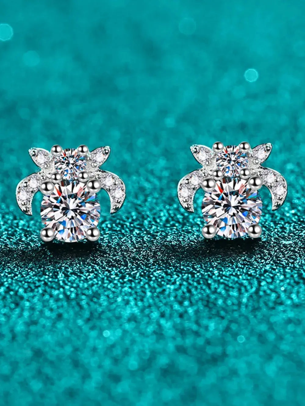1 Carat Moissanite 925 Sterling Silver Stud Earrings - SmileBen