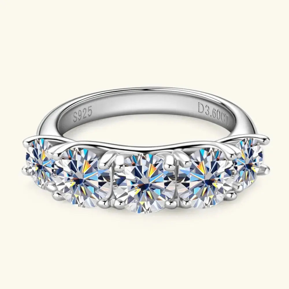 3.6 Carat Moissanite 925 Sterling Silver Ring - SmileBen